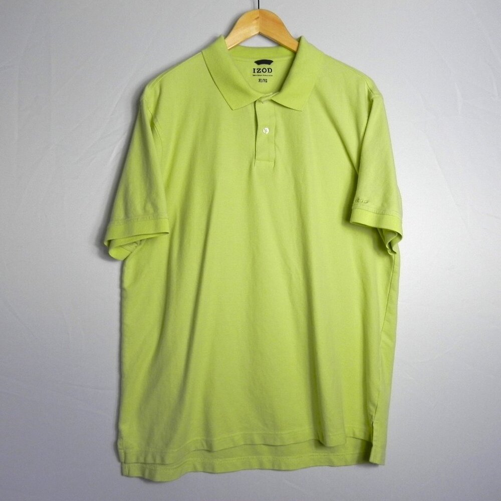 Izod Polo Shirt Light Green Short Sleeve Size XL